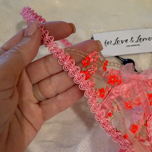 New! For Love and Lemons Love Bouquet Floral thong Panty 31339 - Picture 9 of 15